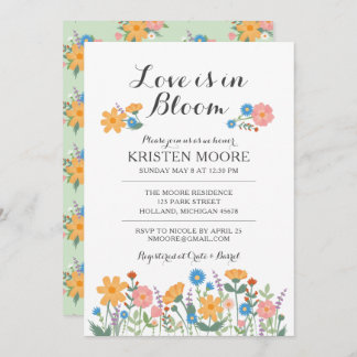 Invitation Fleur sauvage nuptiale d'été