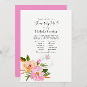 Invitation Fleur sauvage Printemps nuptiale ou Baby shower pa