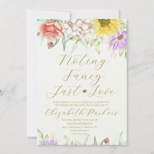 Invitation Fleur sauvage Rien De Fancy Just Love Elopement