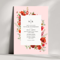 Fleur sauvage Rouge Poppy Floral rose Mariage