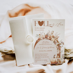 Invitation Fleur sauvage rustique Boho Fall Baby Girl Douche