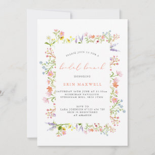 Invitation Fleur sauvage rustique Frame Bridal Brunch