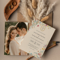 Fleur sauvage simple Fern Mariage Monogramme Photo