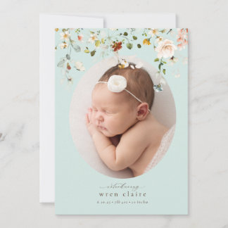 Invitation Fleur sauvage simple Monnaie Bleue