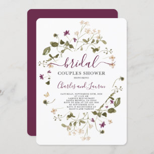Invitation Fleur sauvage Spring Couples douche nuptiale Invit