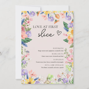 Invitation Fleur sauvage Spring Love at First Slice Pizza Car