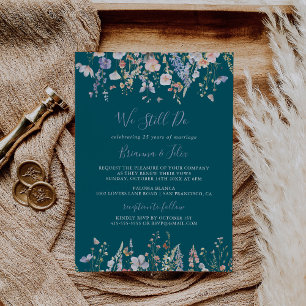 Invitation Fleur sauvage Vert Nous Faisons Encore Vow Renouve