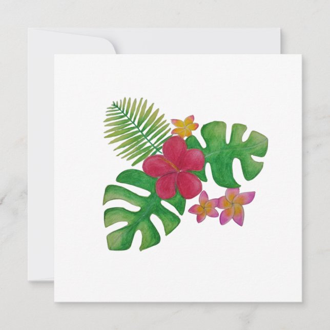 Invitation Fleur tropicale (Devant)