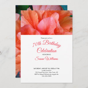 Invitation Fleur tropicale Photo 70e anniversaire