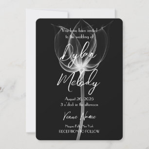 Invitation Fleur X-Ray personnalisée