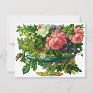Invitation Fleurie de Roses Roses Fleurs de Jardin
