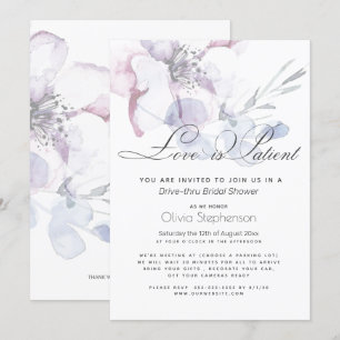 Invitation Fleurir L'amour est Patient  Mariage Drive Thru