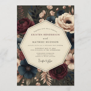 Invitation Fleurissement Bordeaux Mariage