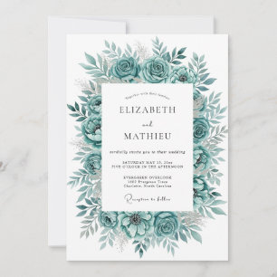 Invitation Fleurissement de Teal Mariage