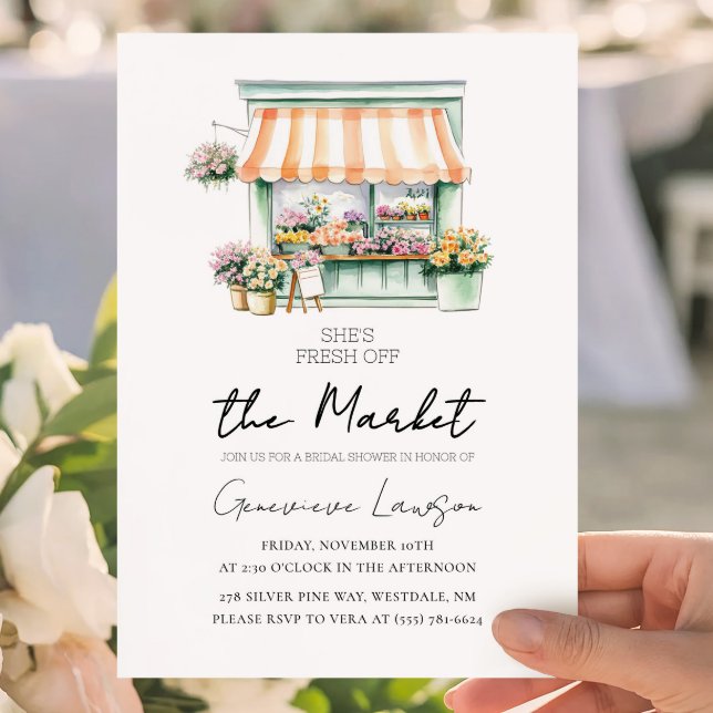 Invitation Fleuriste Fraîchement sortie du Marché pour la Mar (Créateur téléchargé)