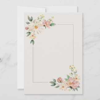 Invitation Fleurs aquarelle