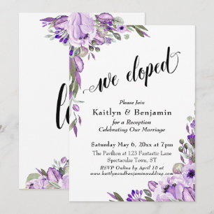 Invitation Fleurs Aquarelle Violettes Nous Avons Fait Une Fug
