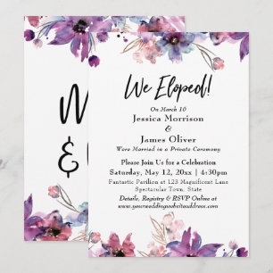 Invitation Fleurs aquarelles abstraites modernes Nous nous so