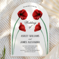 Fleurs arquées au coquelicot rouge Mariage Moderne