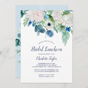Invitation Fleurs Blanches Classiques Personnalisées Retour D
