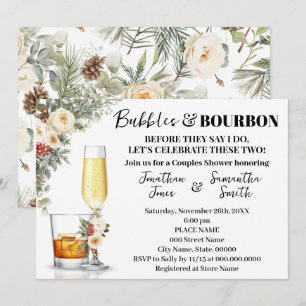 Invitation Fleurs Blanches d'Hiver Bulles & Bain de Bourbon