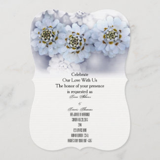 Invitation Fleurs Blanches Fête Famille Amis Invités de Maria
