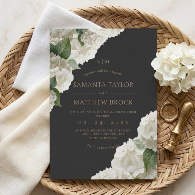 Invitation Fleurs blanches ⎮Mariage Moderne Tout en Un (Créateur téléchargé)