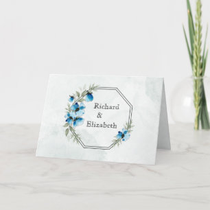 Invitation "Fleurs bleues"