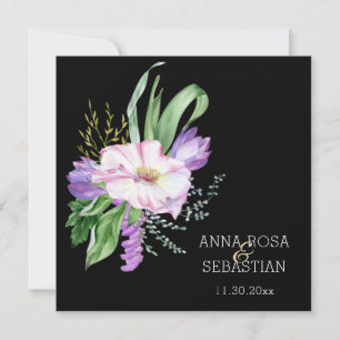 Invitation *~*Fleurs Boho AR15 QR RSVP Mariage