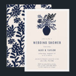 Invitation Fleurs botaniques minimales Wedding shower bleu<br><div class="desc">Célébrez en style avec le Modèle d'invitation minimal Botanical Boho Flowers Blue Wedding shower! Cet élégant design présente une illustration minimaliste moderne de fleurs dans un vase et un motif botanique coordonné à l'arrière. Parfait pour les douches nuptiales, les douches pour couple, les wedding showers, les soirées de fiançailles, les...</div>