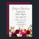 Invitation Fleurs Bourgogne Quarante et fabuleux 40e annivers<br><div class="desc">Fleurs bourguignonnes Forty & Fabulous 60th Birthday Invitation Matching collection in Niche and Nest store.</div>