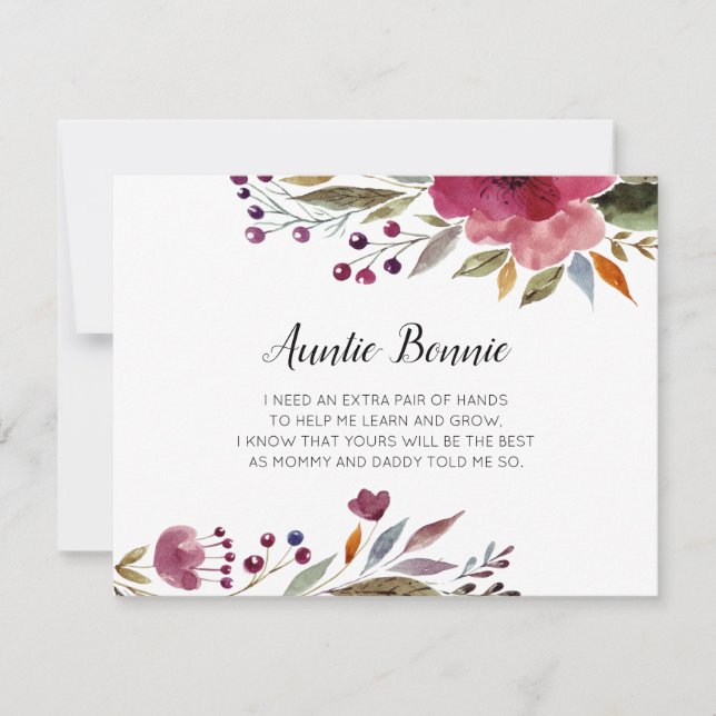 Invitation Fleurs Bourgognes Serez-Vous Ma Proposition Godmèr (Devant)