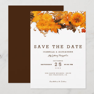 Invitation Fleurs Brown lumineuses