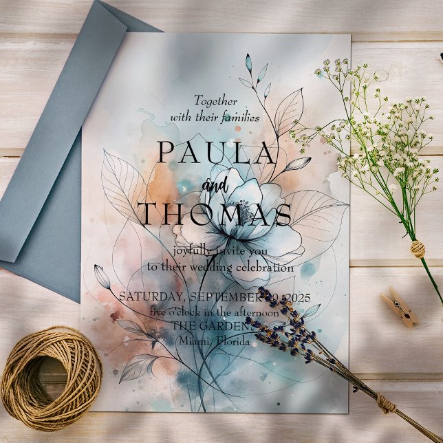 Invitation Fleurs brumeuses (Créateur téléchargé)