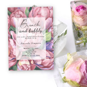 Invitation Fleurs - Brunch et champagne pour une baby shower