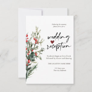 Invitation Fleurs Chic Réception Océan