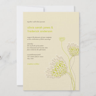 Invitation Fleurs Chrysanthème Floral Élégant Mariage chic