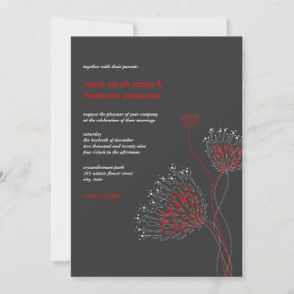 Invitation Fleurs Chrysanthème Floral Élégant Mariage chic