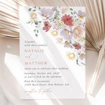 Fleurs Colorées, Fleurs Sauvages, Bohème, Mariage