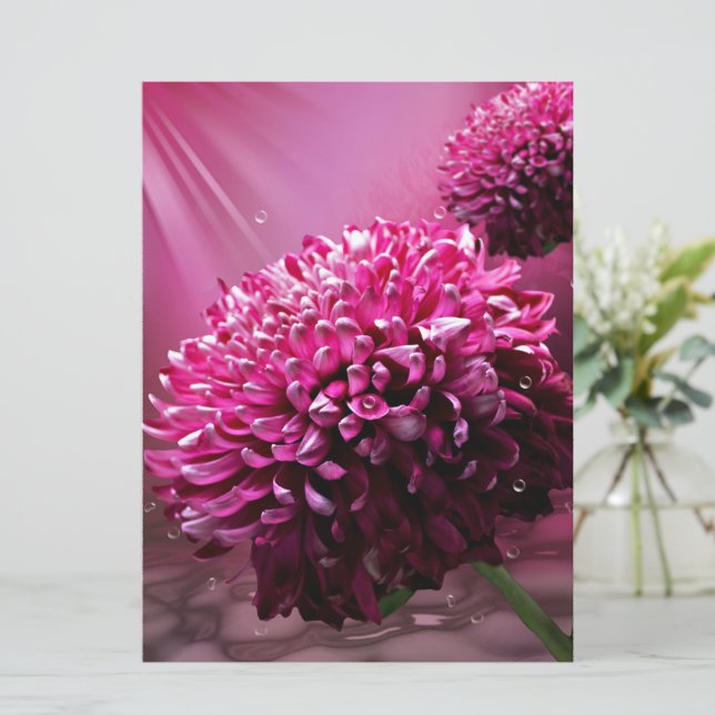 Invitation Fleurs Dahlia (Debout devant)