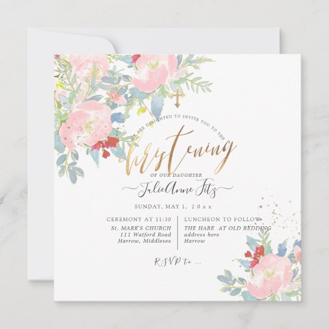 Invitation Fleurs d'aquarelle des chalets PixDezines (Devant)