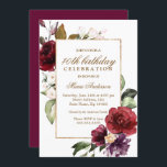 Invitation Fleurs d'aquarelle Fleurs femmes 40e fête d'annive<br><div class="desc">Watercolor Flowers Womans 40th Birthday Party Invitation Voir la collection correspondante dans niche et magasin de nids</div>
