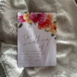 Invitation Fleurs d'aquarelle printanière Gras Mariage modern<br><div class="desc">Fleurs d'aquarelle de printemps Gras Faire-part de mariage moderne Veuillez voir notre mariage correspondant stationnaire dans la collection ci-dessous.</div>