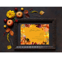 Fleurs d'automne orange et jaune or Fête de mariag
