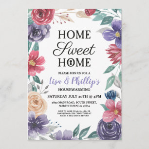 Invitation Fleurs de bijoux Fleurs de fête de chauffage de ma