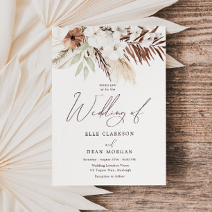 Invitation Fleurs de Bohême Mariage Boho moderne