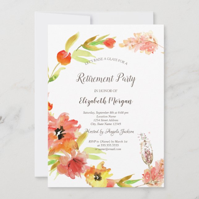 Invitation Fleurs de Boho de printemps Verre Retraite  (Devant)