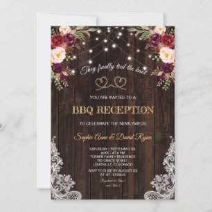 Invitation Fleurs de Bourgogne Corde Bois Nous Avons Noué le