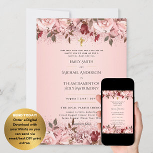 Invitation Fleurs de Bourgogne Mariage de Masse Nuptiale Cath