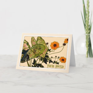 Invitation Fleurs de Caladium & Coreopis, Personnalisers Bota